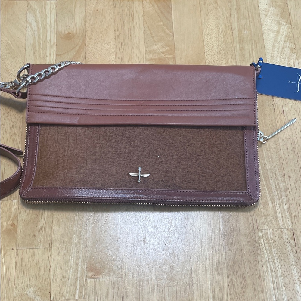 Pour La Victoire Two-Tone Brown Clutch